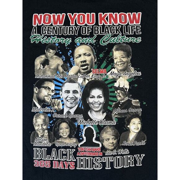 Black History Month Shirt Mens 2XL Double-sided- Obama, MLK, Rosa Parks & more - Picture 3 of 8